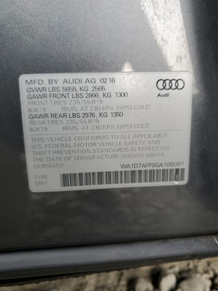 WA1D7AFP8GA105097 2016 Audi Q5 Premium Plus S-Line