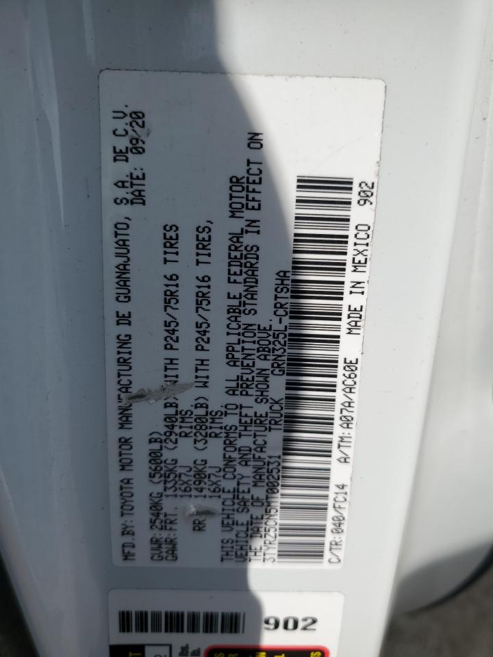 2021 Toyota Tacoma Access Cab VIN: 3TYRZ5CN5MT002531 Lot: 69884204