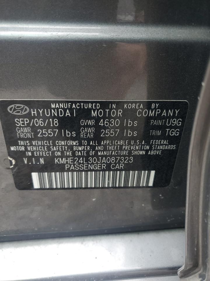 KMHE24L30JA087323 2018 Hyundai Sonata Hybrid