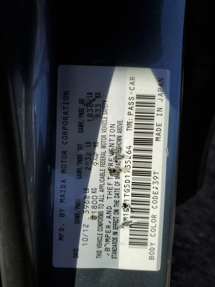 2013 Mazda 3 I VIN: JM1BL1TG5D1735264 Lot: 71433804