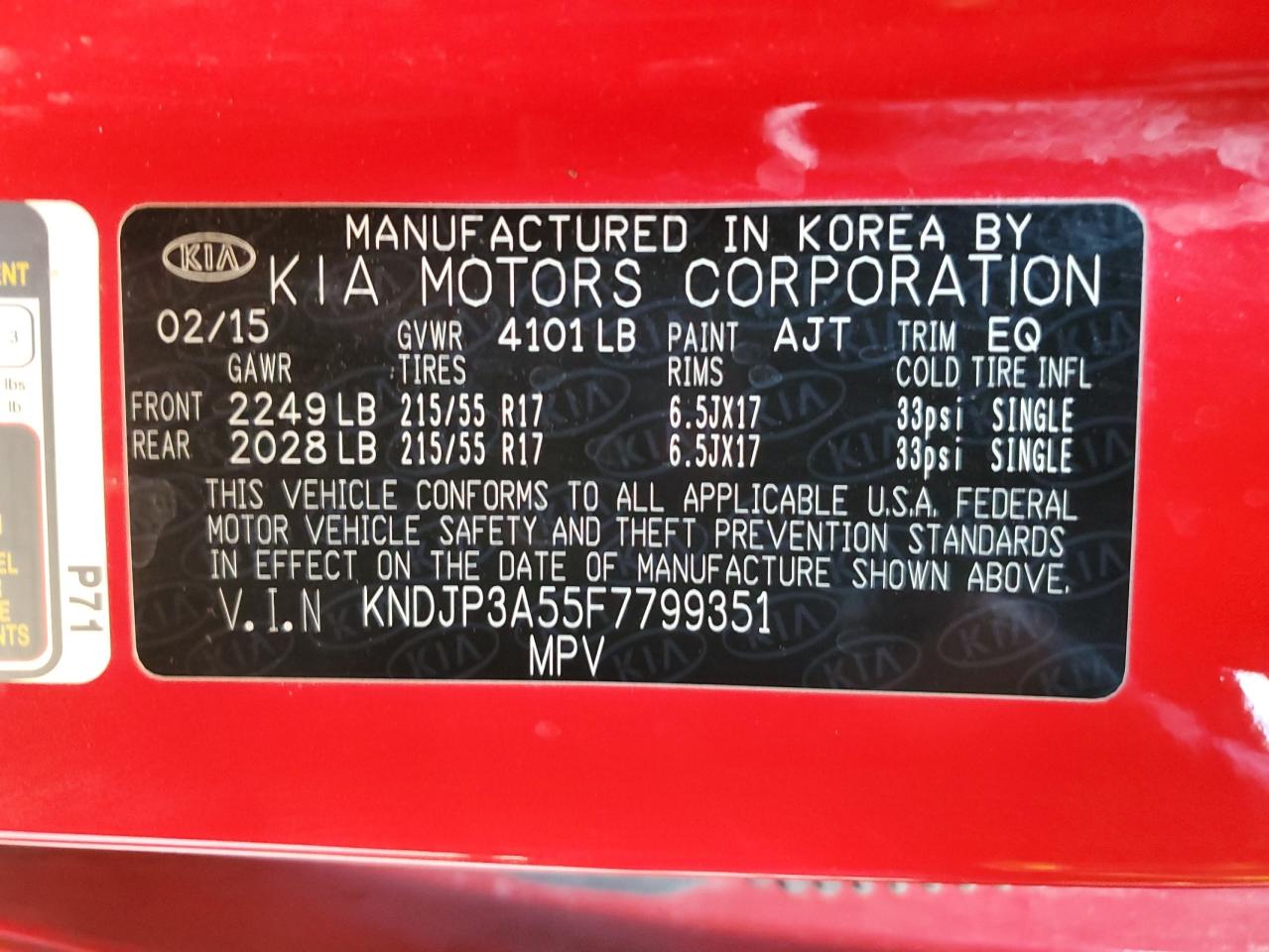 KNDJP3A55F7799351 2015 Kia Soul +