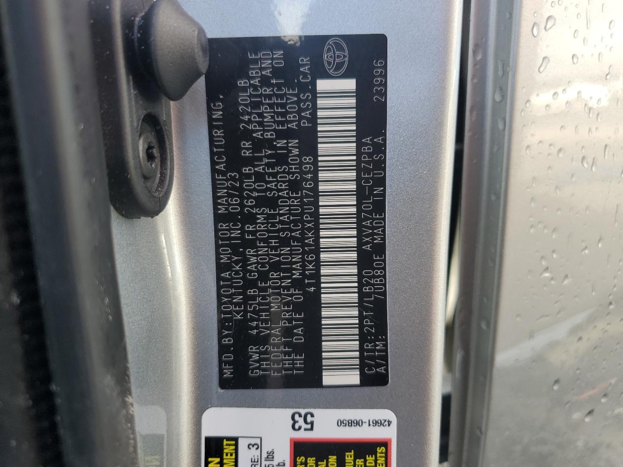 4T1K61AKXPU176498 2023 TOYOTA CAMRY - Image 15