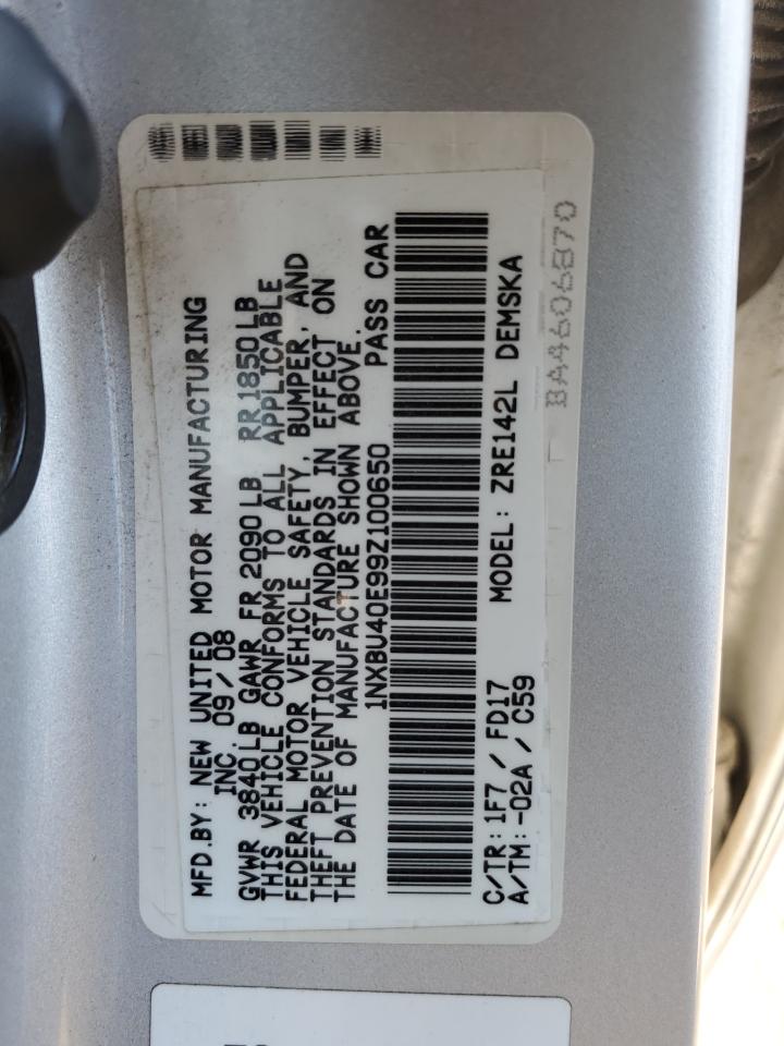 1NXBU40E99Z100650 2009 Toyota Corolla Base