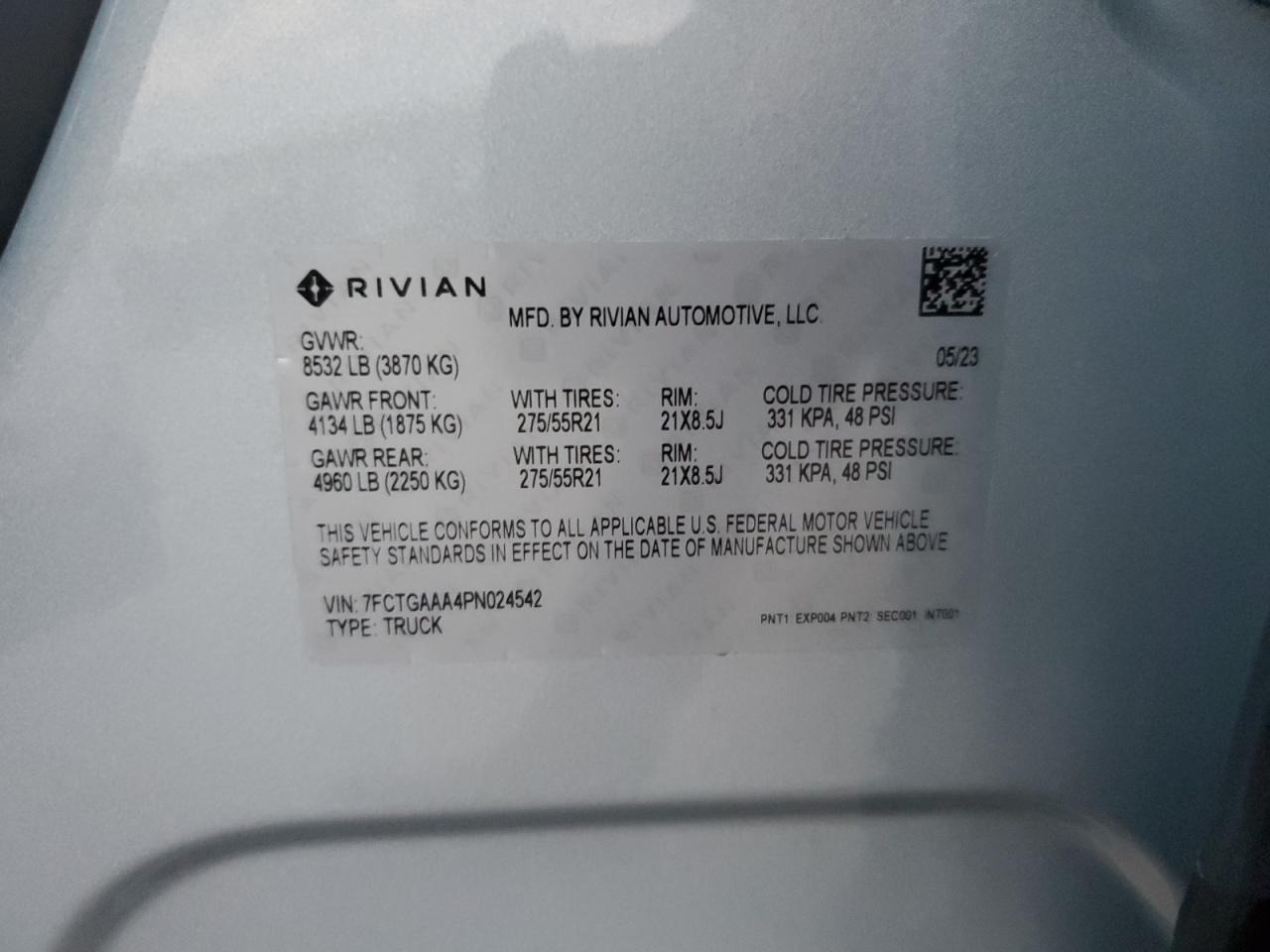 7FCTGAAA4PN024542 2023 Rivian R1T Adventure