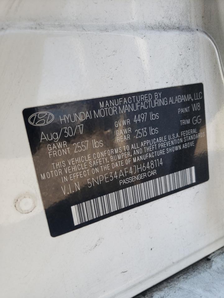 2018 Hyundai Sonata Sport VIN: 5NPE34AF4JH648114 Lot: 71842454