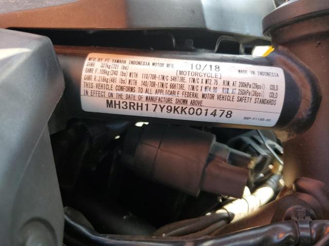 2019 YAMAHA YZFR3 