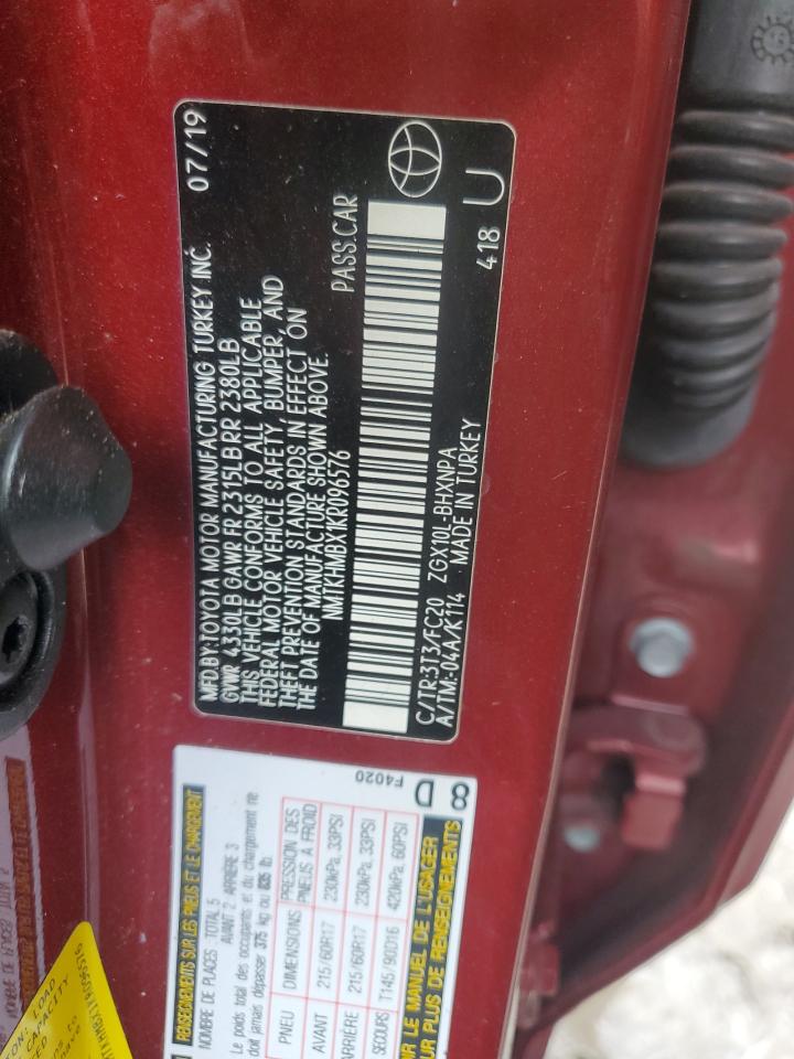 NMTKHMBX1KR096576 2019 Toyota C-Hr Xle