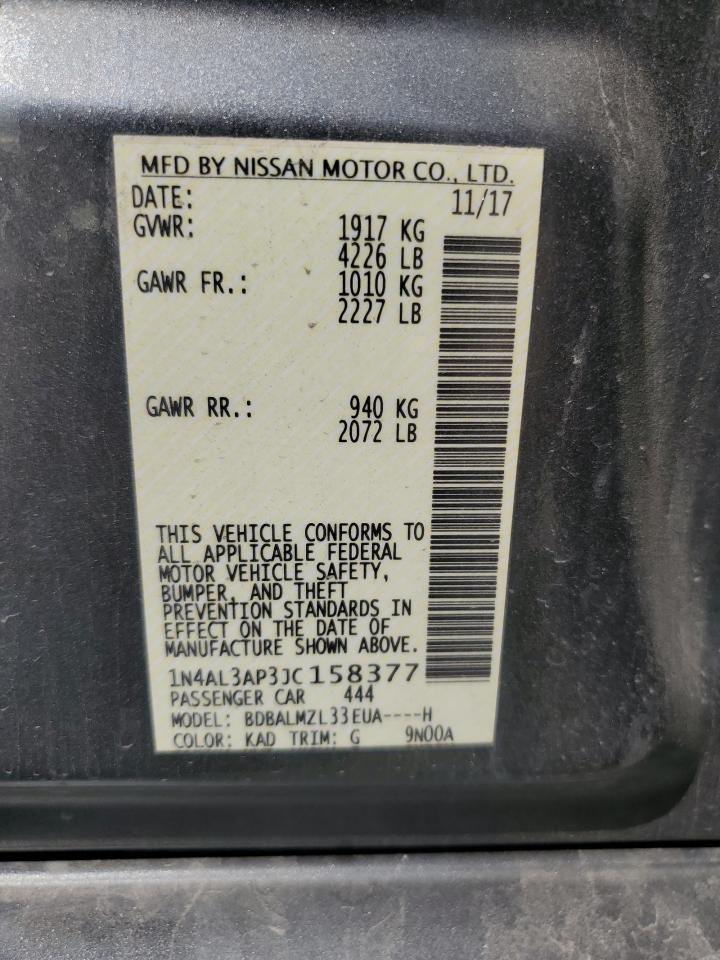 1N4AL3AP3JC158377 2018 Nissan Altima 2.5