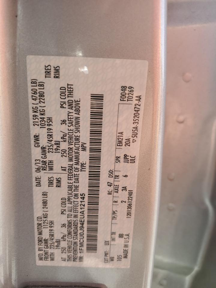 1FMCU0J94EUA12145 2014 Ford Escape Titanium