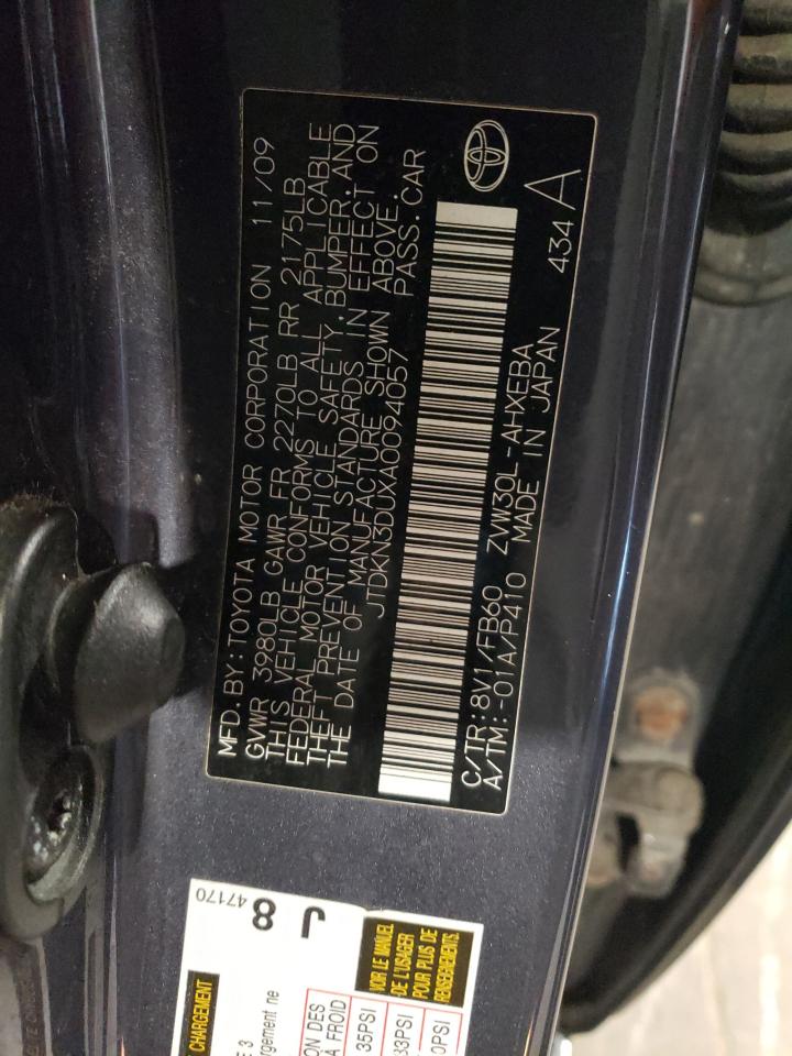 JTDKN3DUXA0094057 2010 Toyota Prius