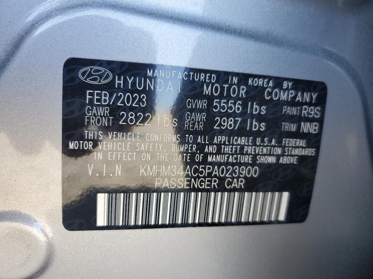 2023 Hyundai Ioniq 6 Sel VIN: KMHM34AC5PA023900 Lot: 73894654