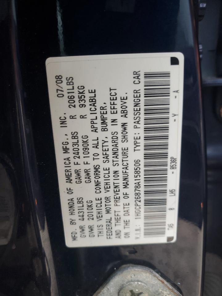 1HGCP26878A158506 2008 Honda Accord Exl