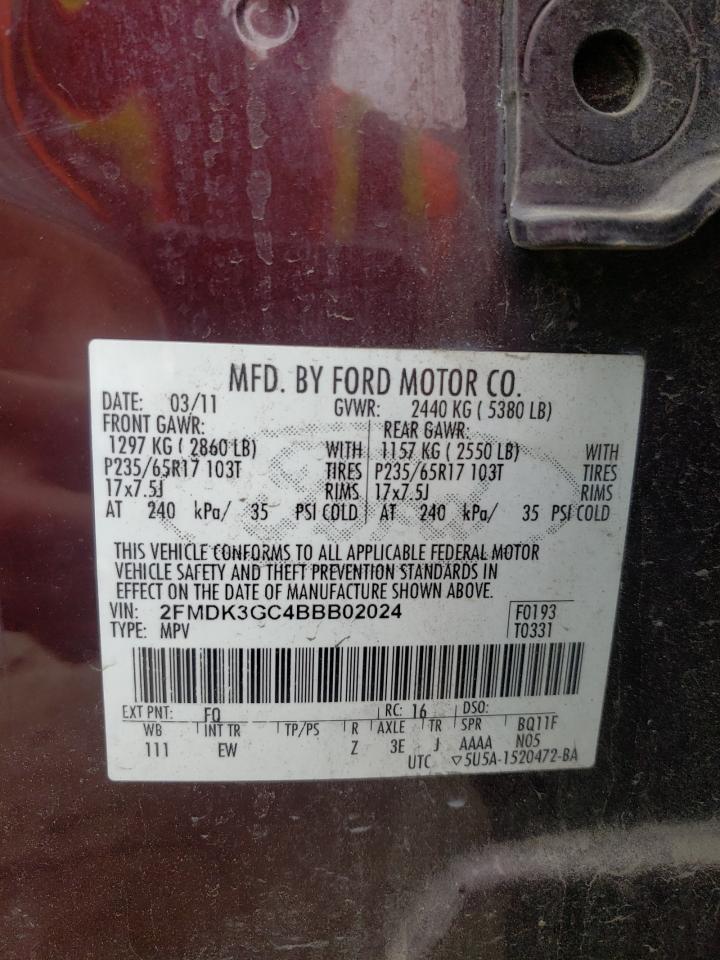 2FMDK3GC4BBB02024 2011 Ford Edge Se