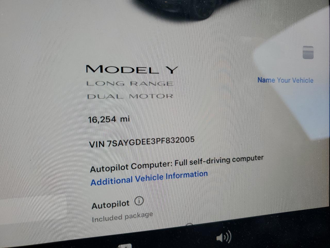 7SAYGDEE3PF832005 2023 Tesla Model Y