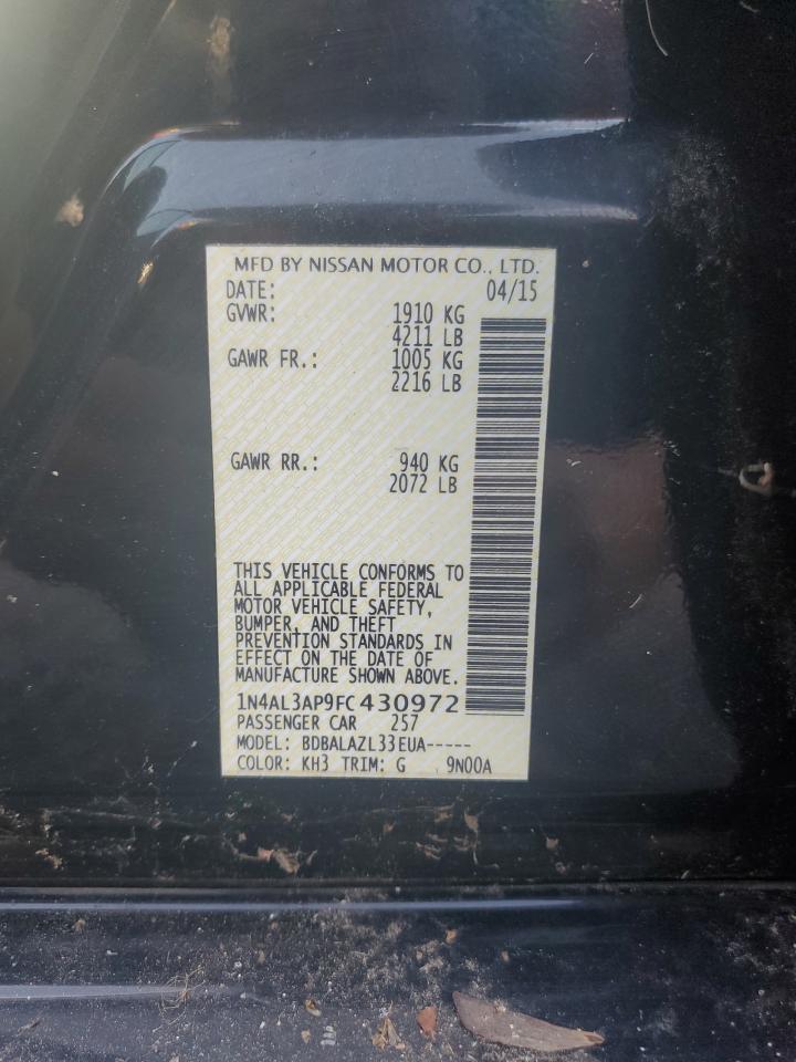 1N4AL3AP9FC430972 2015 Nissan Altima 2.5