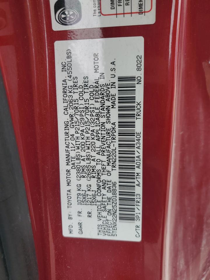 5TENX22N25Z018836 2005 Toyota Tacoma