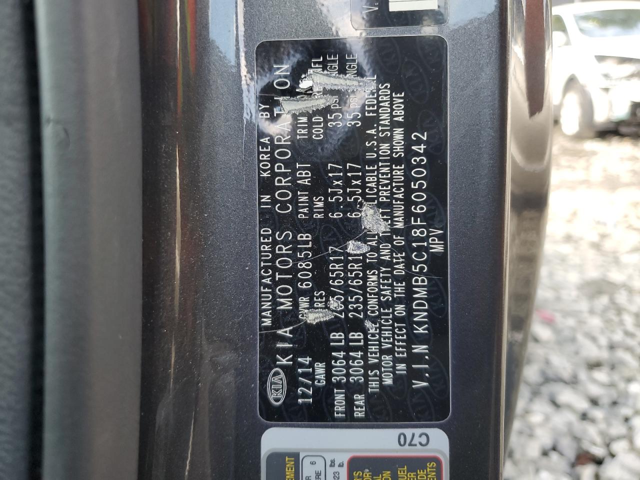 2015 Kia Sedona Lx VIN: KNDMB5C18F6050342 Lot: 72238184