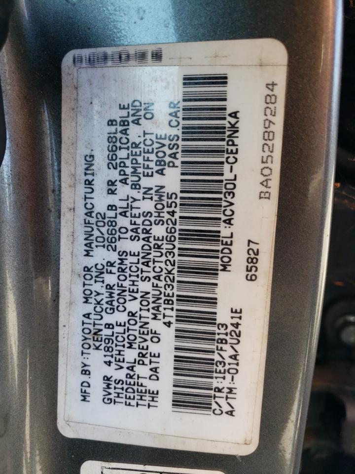 4T1BE32K23U662455 2003 Toyota Camry Le