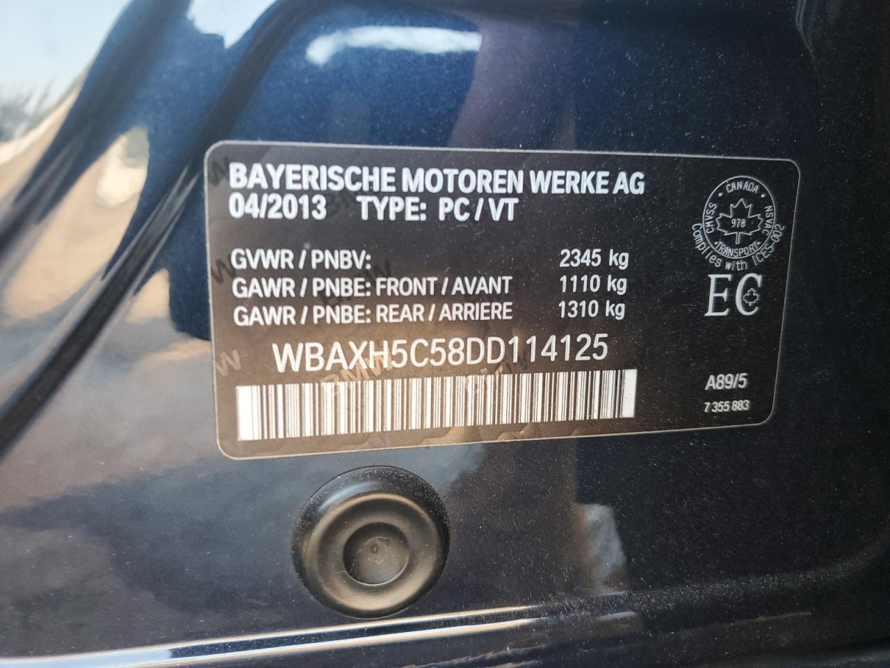 WBAXH5C58DD114125 2013 BMW 528 Xi