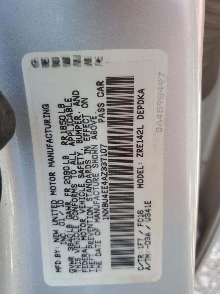 1NXBU4EE4AZ337107 2010 Toyota Corolla Base