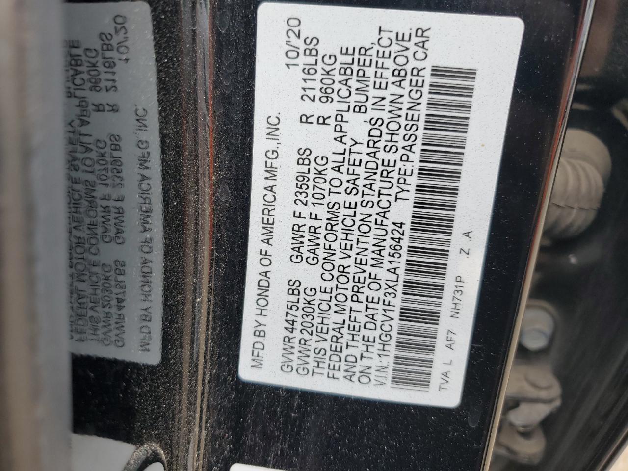 2020 Honda Accord - Image 15