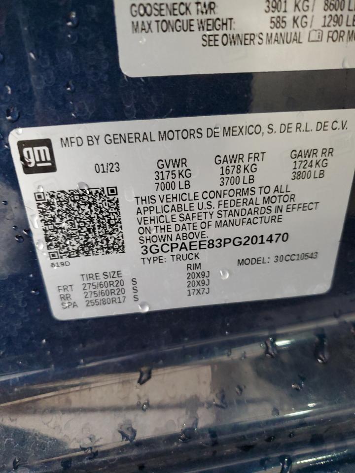 3GCPAEE83PG201470 2023 Chevrolet Silverado K1500