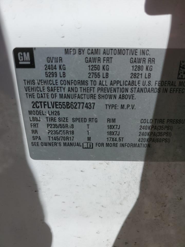 2CTFLVE55B6277437 2011 GMC Terrain Slt