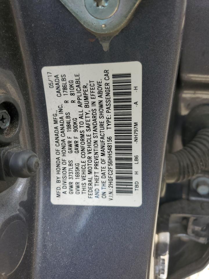 2HGFC2F56HH548156 2017 Honda Civic Lx