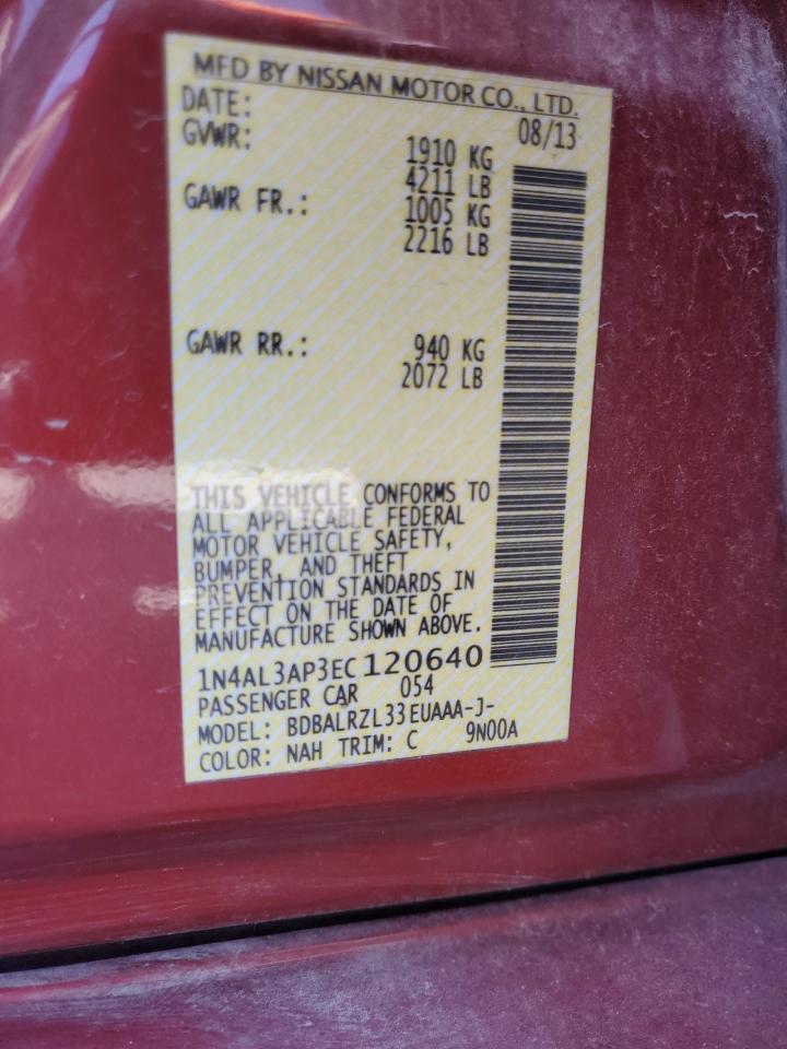 1N4AL3AP3EC120640 2014 Nissan Altima 2.5