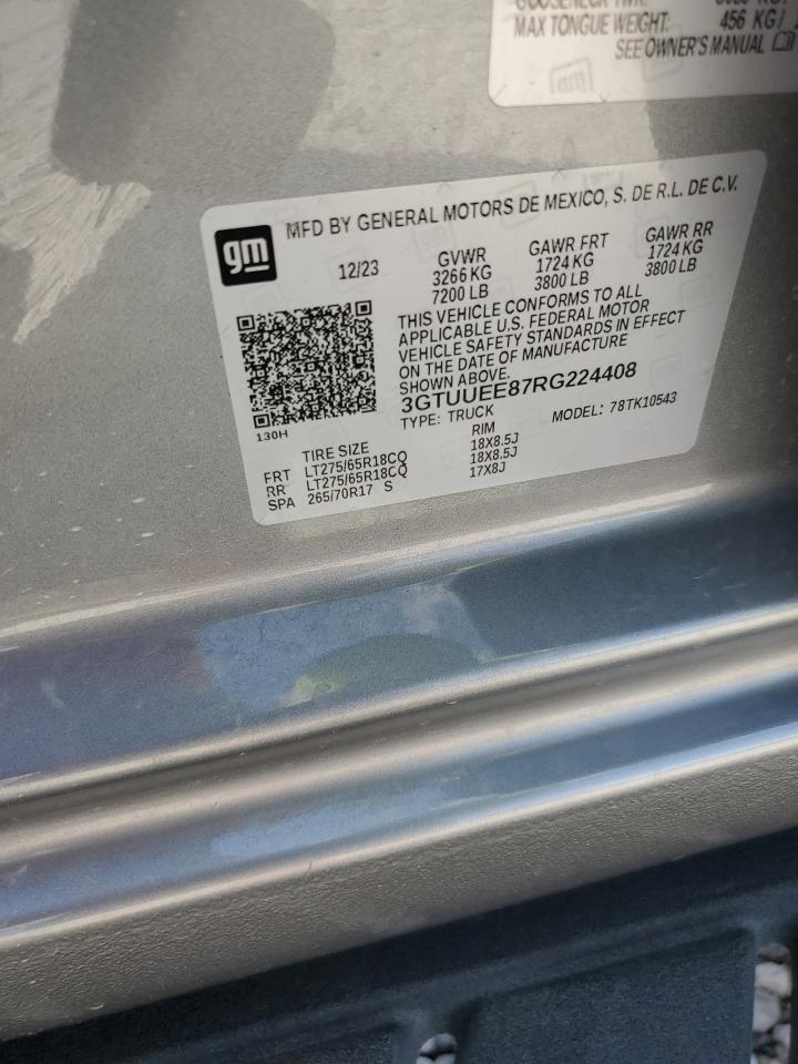 2024 GMC Sierra K1500 At4 VIN: 3GTUUEE87RG224408 Lot: 73383714