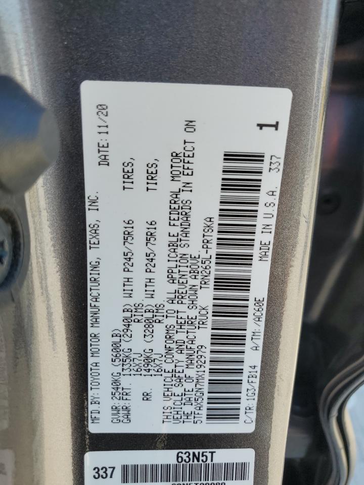 5TFAX5GN7MX192979 2021 Toyota Tacoma Double Cab