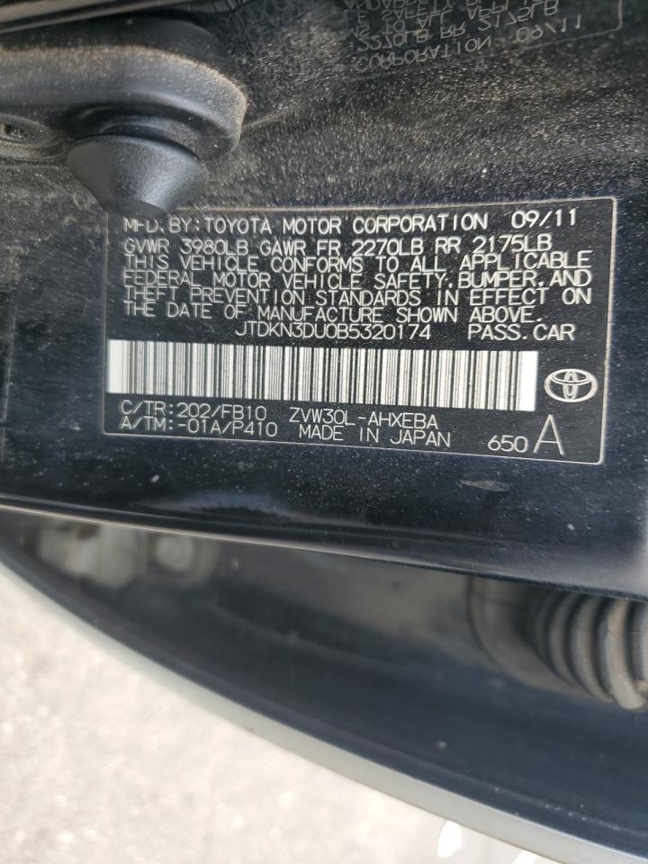 JTDKN3DU0B5320174 2011 Toyota Prius