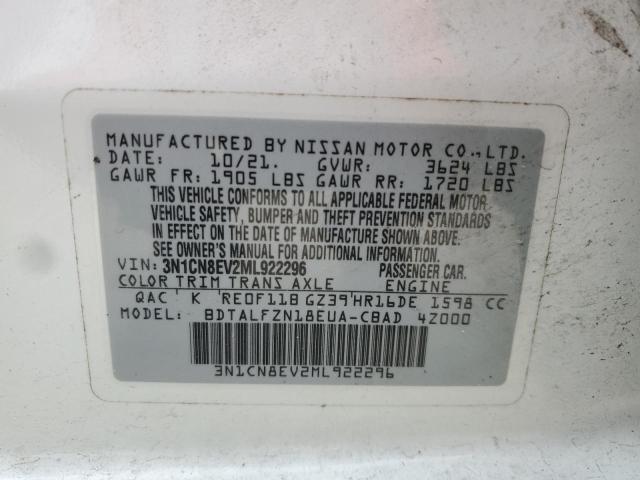 3N1CN8EV2ML922296 Nissan Versa SV 14