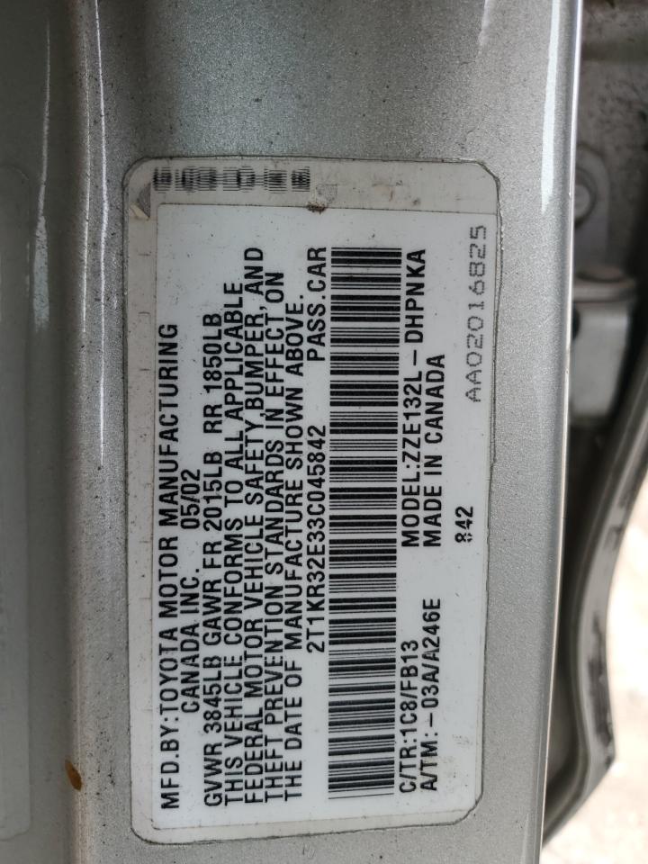 2T1KR32E33C045842 2003 Toyota Corolla Matrix Xr