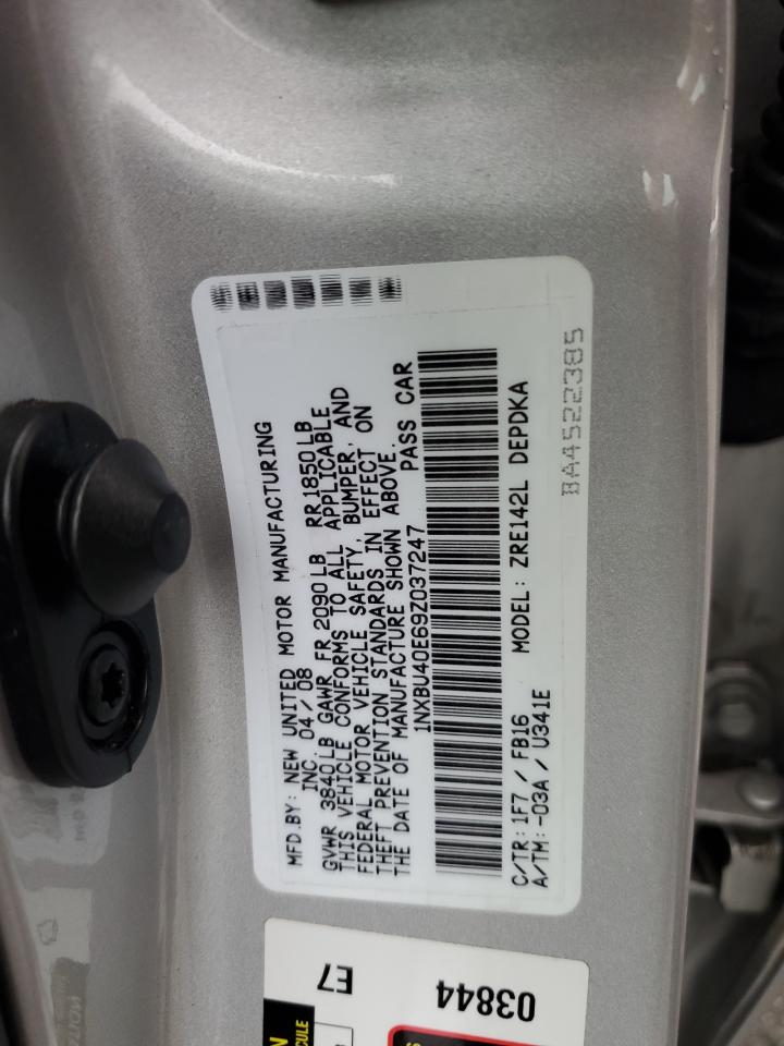 1NXBU40E69Z037247 2009 Toyota Corolla Base