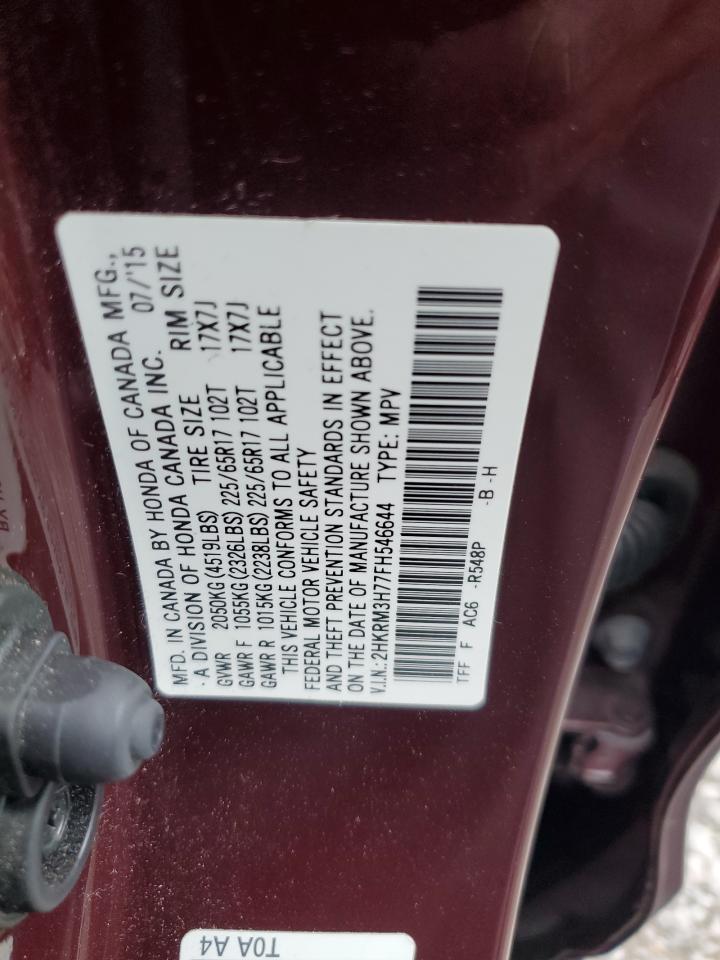 2HKRM3H77FH546644 2015 Honda Cr-V Exl