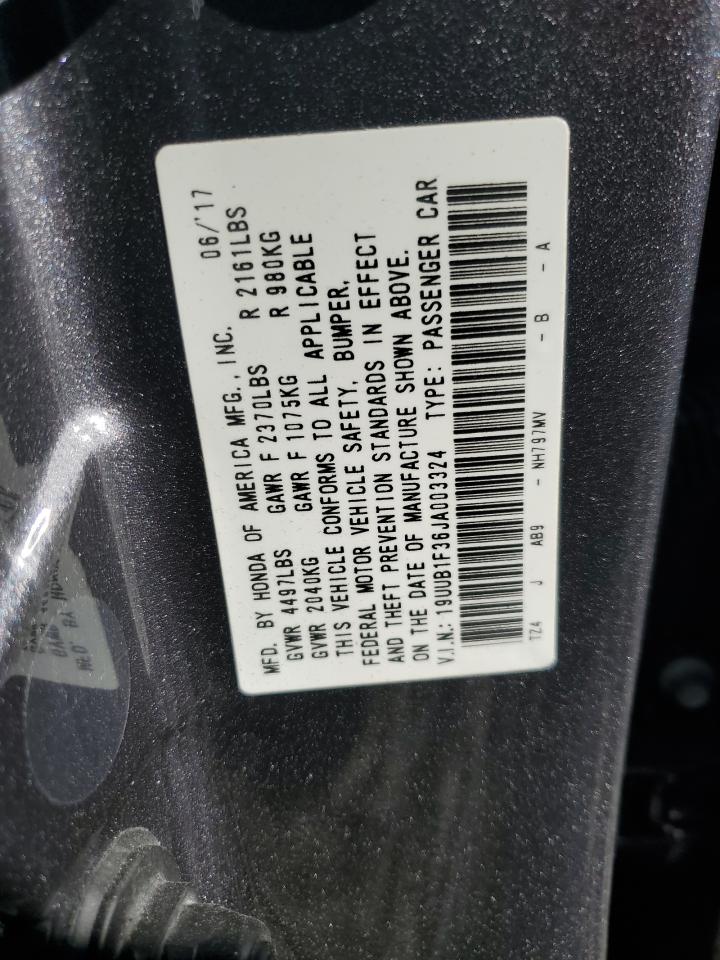 19UUB1F36JA003324 2018 Acura Tlx