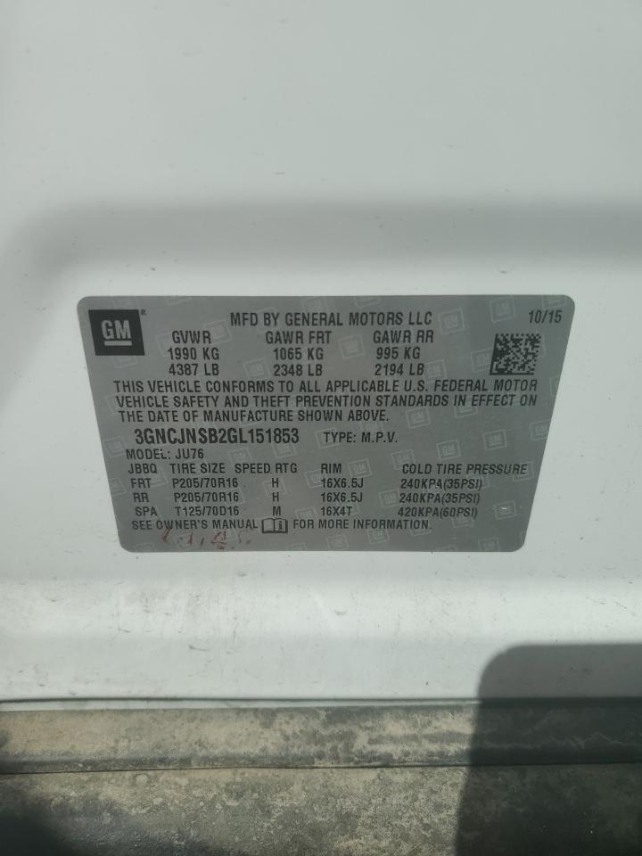 3GNCJNSB2GL151853 2016 CHEVROLET TRAX - Image 13