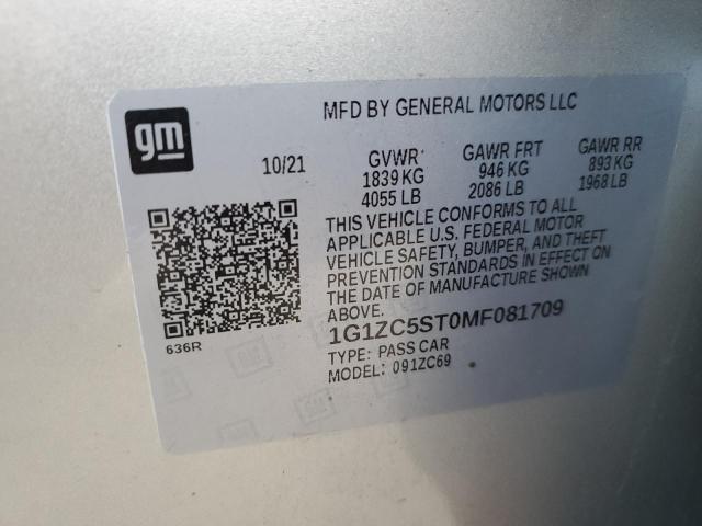 1G1ZC5ST0MF081709 Chevrolet Malibu LS 13