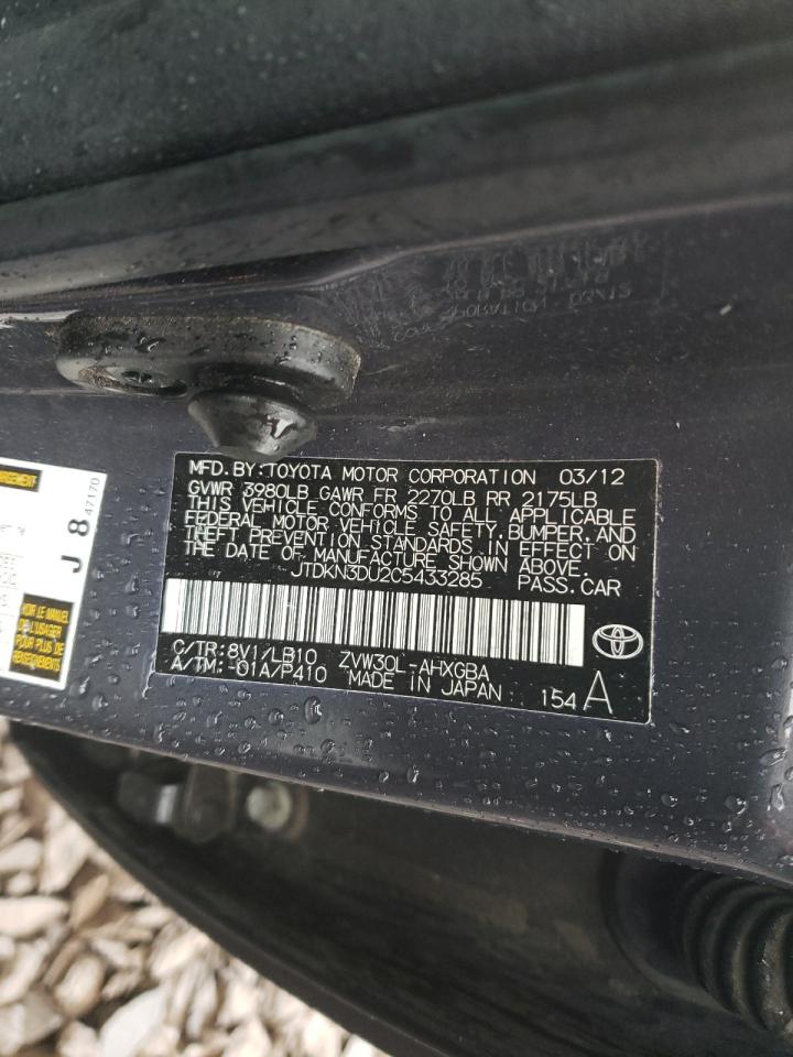 JTDKN3DU2C5433285 2012 Toyota Prius