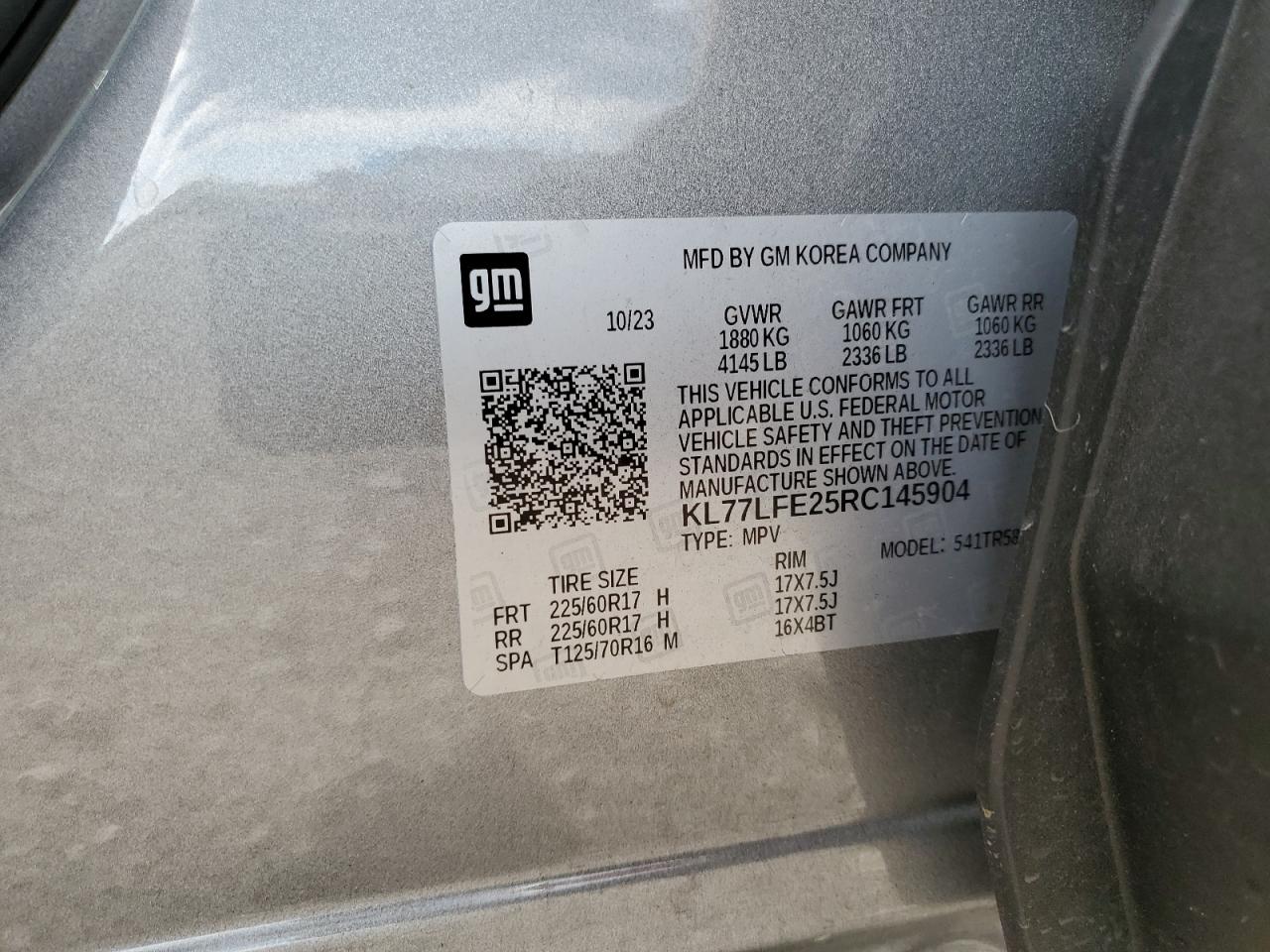 KL77LFE25RC145904 2024 CHEVROLET TRAX - Image 12