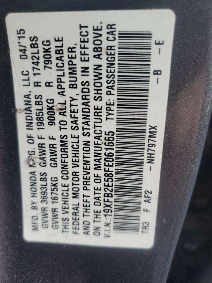 19XFB2E58FE061665 2015 HONDA CIVIC - Image 12