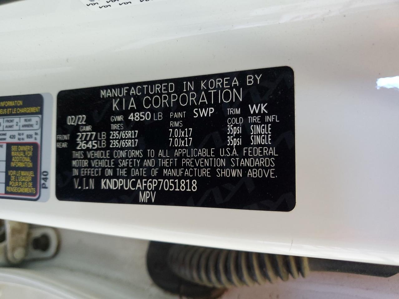 KNDPUCAF6P7051818 2023 Kia Sportage Lx
