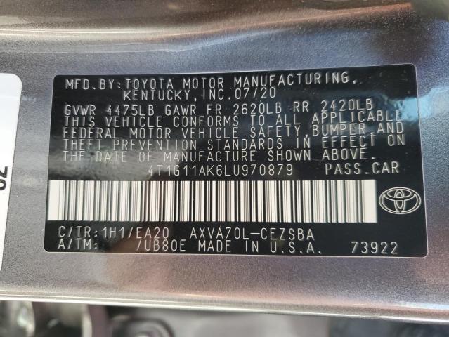 4T1G11AK6LU970879 Toyota Camry SE 13