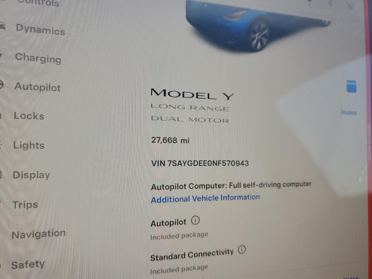 2022 Tesla Model Y VIN: 7SAYGDEE0NF570943 Lot: 69995084