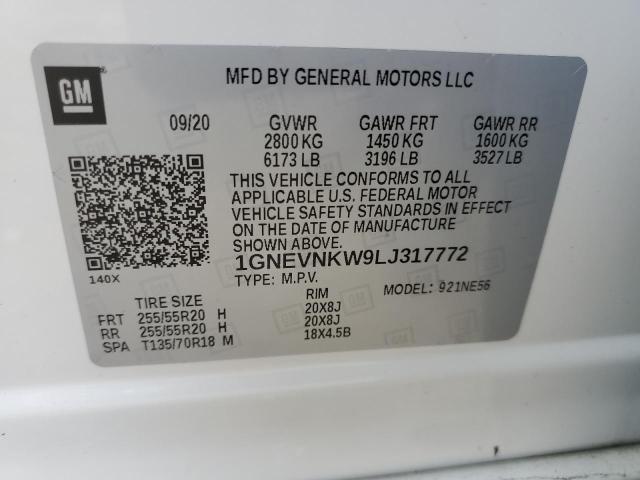 1GNEVNKW9LJ317772 Chevrolet Traverse H 15