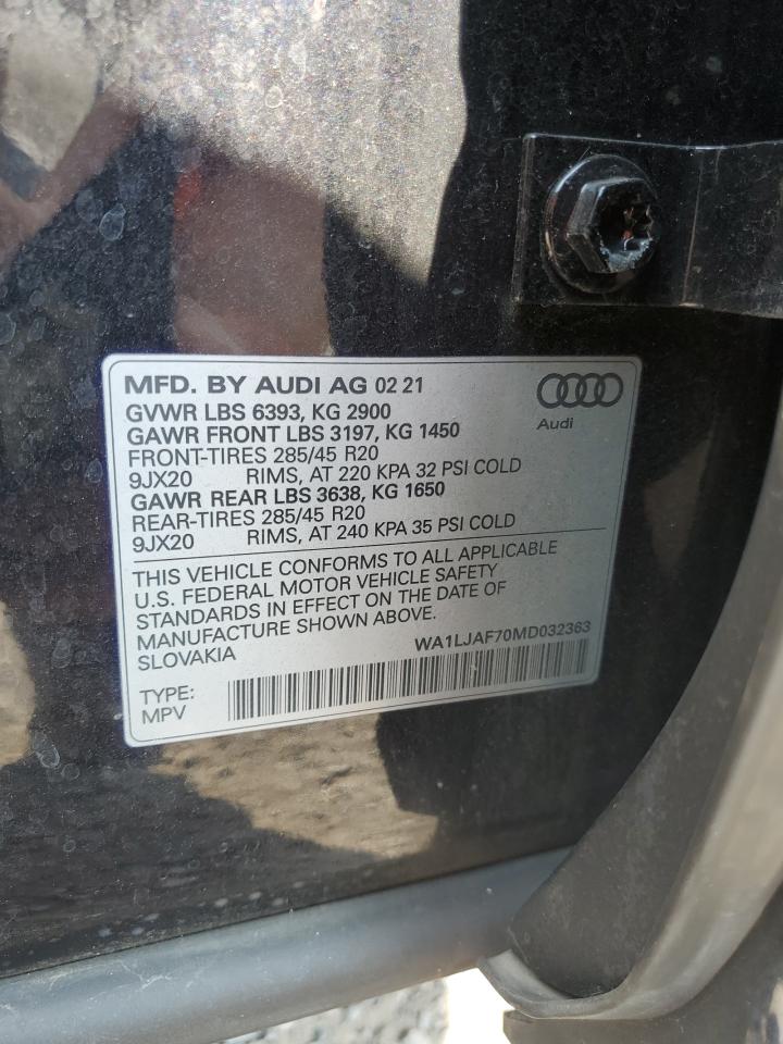 WA1LJAF70MD032363 2021 Audi Q7 Premium Plus