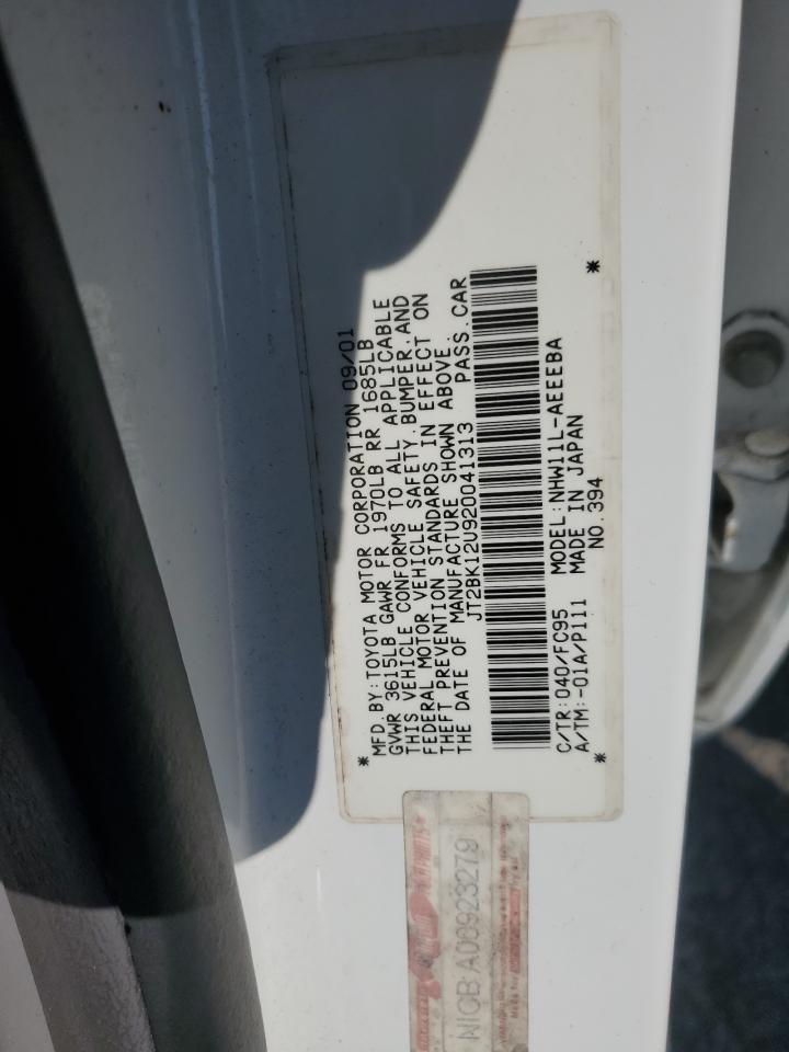 JT2BK12U920041313 2002 Toyota Prius