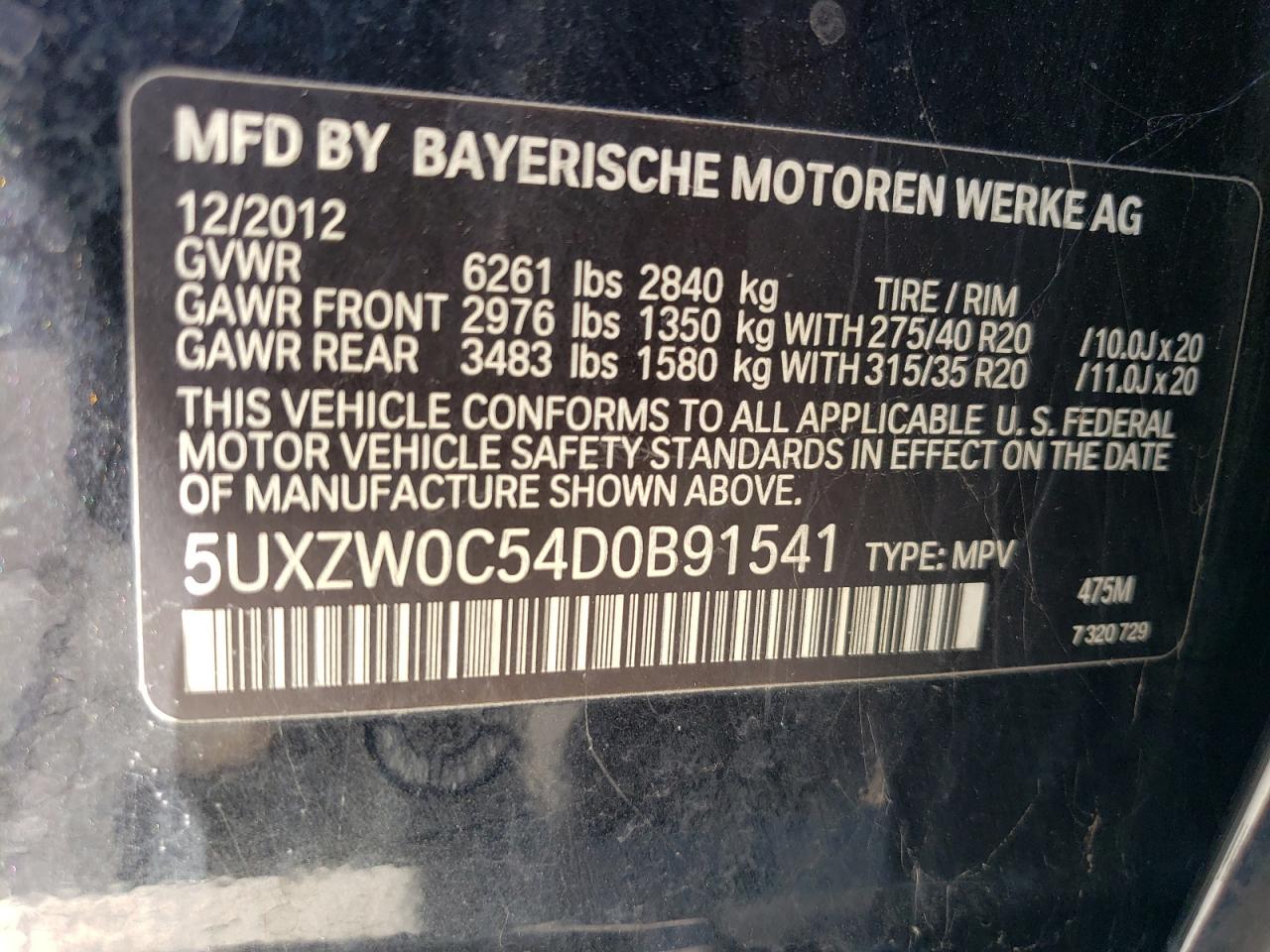 5UXZW0C54D0B91541 2013 BMW X5 xDrive35D