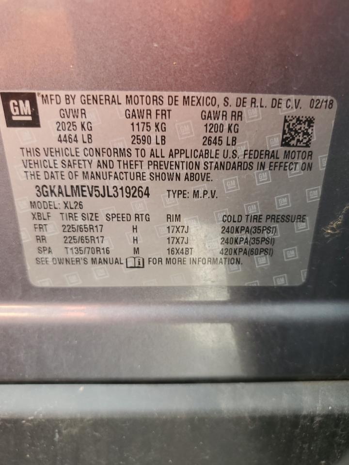2018 GMC Terrain Sle VIN: 3GKALMEV5JL319264 Lot: 87400705